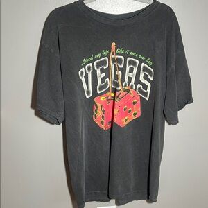 Vegas Dice Graphic Charcoal T-Shirt
